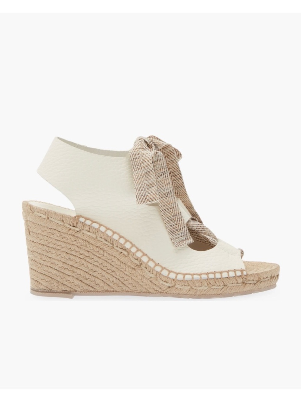 New Pedro Garcia Otelia Wedge Sandal In Creme Cervo Sz 8.5